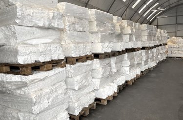 frigolitblock på pallar