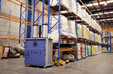 Pneumatiska balpressar i lagermiljö